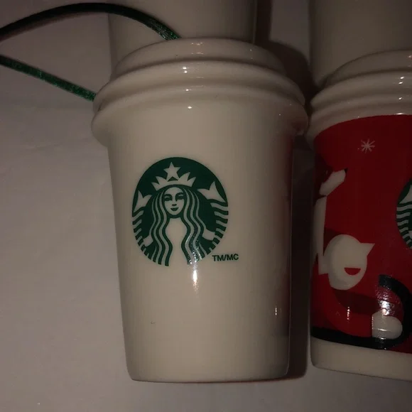 Starbucks Ornaments Lot-Starbucks Cups Ornaments 1971, 1992, 2011, 2011 Holiday - Picture 6 of 10